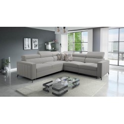 Arco IV corner sofa with sleeping function, Velvet fabric, Mono 244 - elegance and functionality