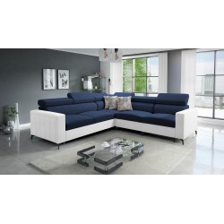 Arco IV corner sofa with sleeping function, Velvet fabric, Mono 241 + Eco-leather - elegance and functionality