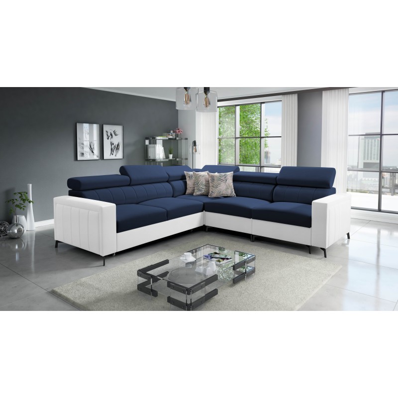 Arco IV corner sofa with sleeping function, Velvet fabric, Mono 241 + Eco-leather - elegance and functionality Arco IV corner sofa with sleeping function, Velvet fabric, Mono 241 + Eco-leather - elegance and functionality