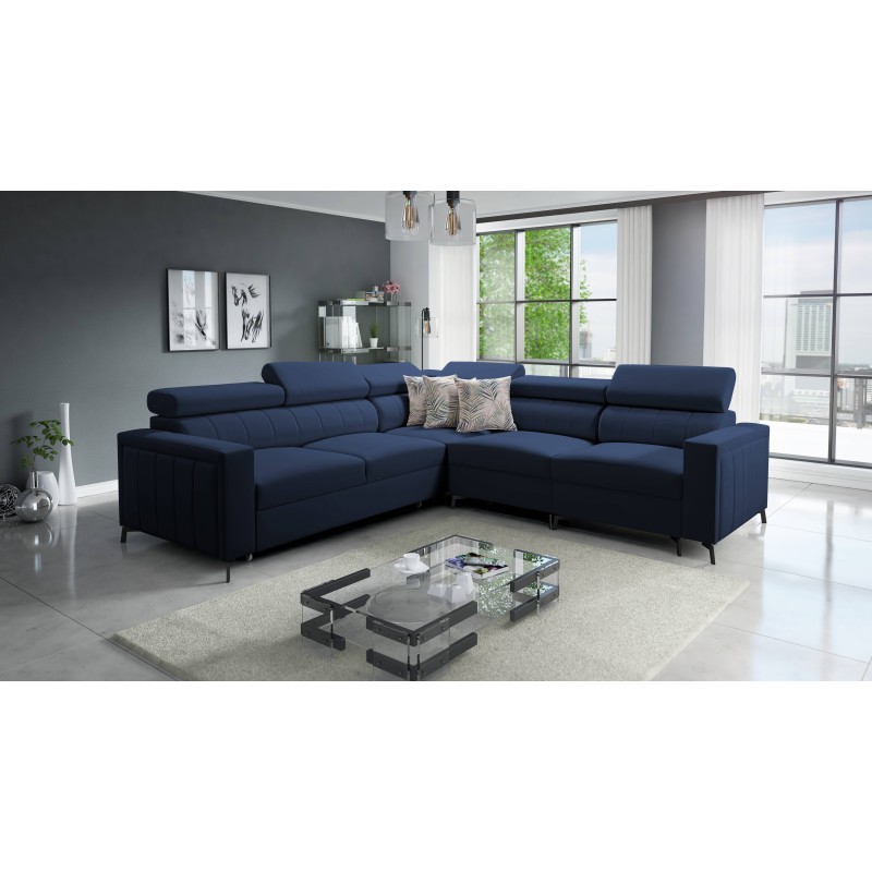 Arco IV corner sofa with sleeping function, Velvet fabric, Mono 241 - elegance and functionality Arco IV corner sofa with sleeping function, Velvet fabric, Mono 241 - elegance and functionality