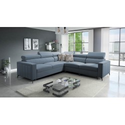 Arco IV Corner Sofa with Sleeping Function, Velvet Fabric, Mono 239 - Elegance and Functionality