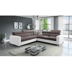 Arco IV corner sofa with sleeping function, Velvet fabric, Mono 234 + Eco-leather - elegance and functionality