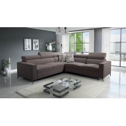 Arco IV Corner Sofa with Sleeping Function, Velvet Fabric, Mono 234 - Elegance and Functionality