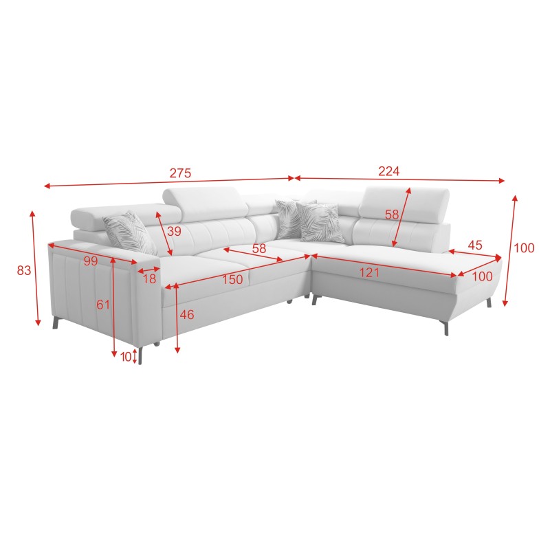 Arco III Maxi Corner Sofa with Sleeping Function - Comfort and Elegance in One Arco III Maxi Corner Sofa with Sleeping Function - Comfort and Elegance in One