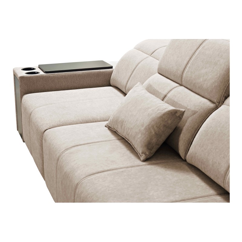 Elegant Corner Sofa Milano XII with Sleeping Function - Woven Fabric, Verita 88 Elegant Corner Sofa Milano XII with Sleeping Function - Woven Fabric, Verita 88