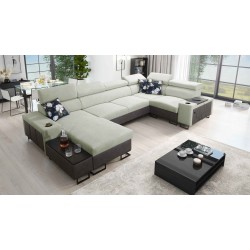 Prestige IV mini U-shaped corner sofa with sleeping function - a perfect combination of style and functionality