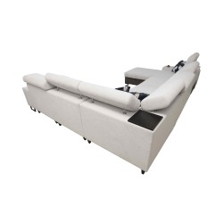 Narożnik w kształcie U Prestige IV mini z funkcją spania i portem usb tkanina Freya 210.11 + Tauro 8207 Narożnik w kształcie U Prestige IV mini z funkcją spania i portem usb tkanina Freya 210.11 + Tauro 8207