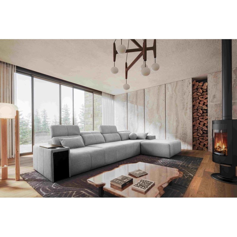 Elegant Milano XII Corner Sofa with Sleeping Function - Woven Fabric, Verita 80 Elegant Milano XII Corner Sofa with Sleeping Function - Woven Fabric, Verita 80