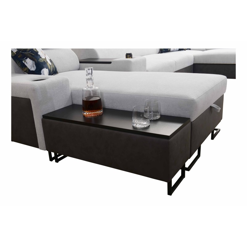 U-shaped corner sofa Prestige IV maxi with a sleeping function and USB port | Soft to the touch, Freya 210.18 + Tauro 8207 U-shaped corner sofa Prestige IV maxi with a sleeping function and USB port | Soft to the touch, Freya 210.18 + Tauro 8207