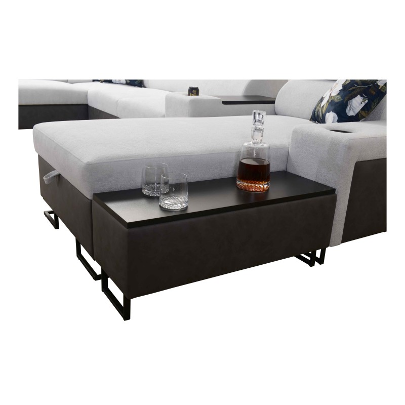 Narożnik w kształcie U Prestige IV maxi z funkcją spania i portem usb tkanina Freya 210.11 + Tauro 8207 Narożnik w kształcie U Prestige IV maxi z funkcją spania i portem usb tkanina Freya 210.11 + Tauro 8207