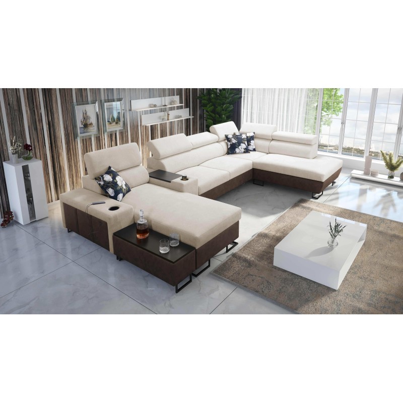 U-Shaped Prestige V Sectional Sofa with Sleeping Function and USB Port | High-Quality Furniture U-Shaped Prestige V Sectional Sofa with Sleeping Function and USB Port | High-Quality Furniture