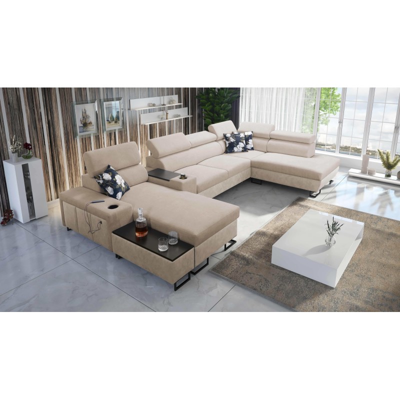 U-Shaped Prestige V Sectional Sofa with Sleeping Function and USB Port | High-Quality Furniture U-Shaped Prestige V Sectional Sofa with Sleeping Function and USB Port | High-Quality Furniture