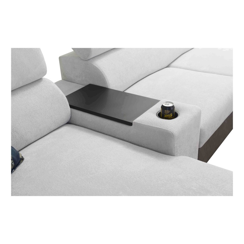 Narożnik w kształcie U Prestige V z funkcją spania i portem usb tkanina Freya 210.24 + Tauro 8207 Narożnik w kształcie U Prestige V z funkcją spania i portem usb tkanina Freya 210.24 + Tauro 8207