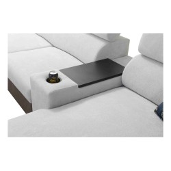 Narożnik w kształcie U Prestige V z funkcją spania i portem usb tkanina Freya 210.18 + Tauro 8207 Narożnik w kształcie U Prestige V z funkcją spania i portem usb tkanina Freya 210.18 + Tauro 8207