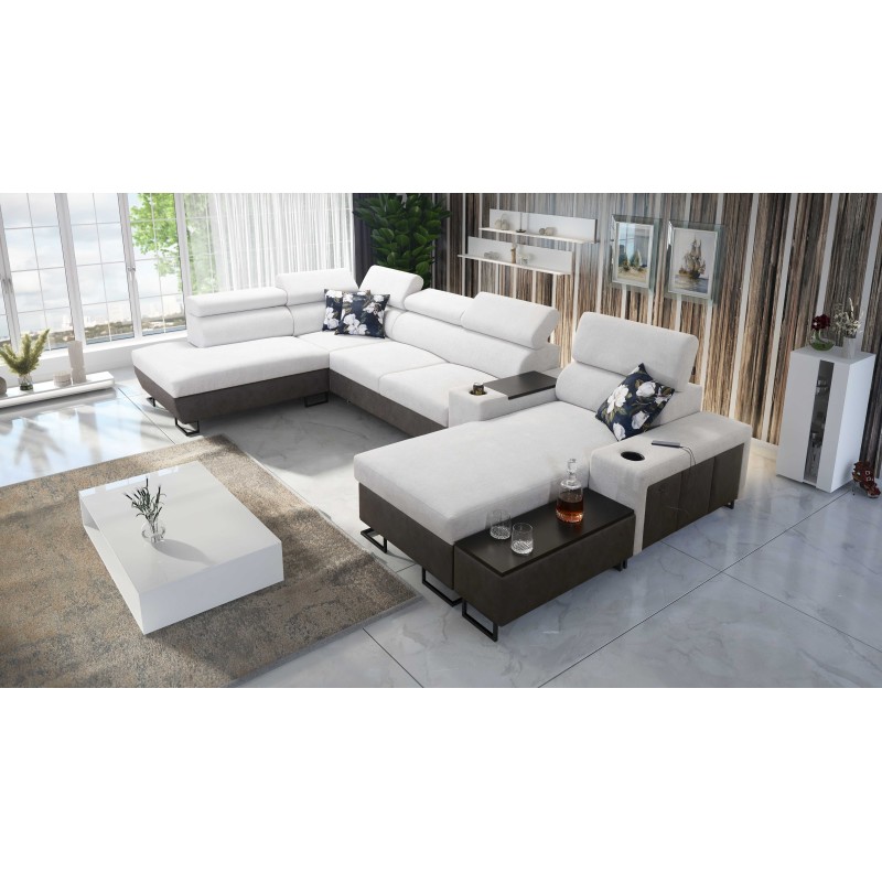 U-Shaped Prestige V Sectional Sofa with Sleeping Function and USB Port | High-Quality Furniture U-Shaped Prestige V Sectional Sofa with Sleeping Function and USB Port | High-Quality Furniture