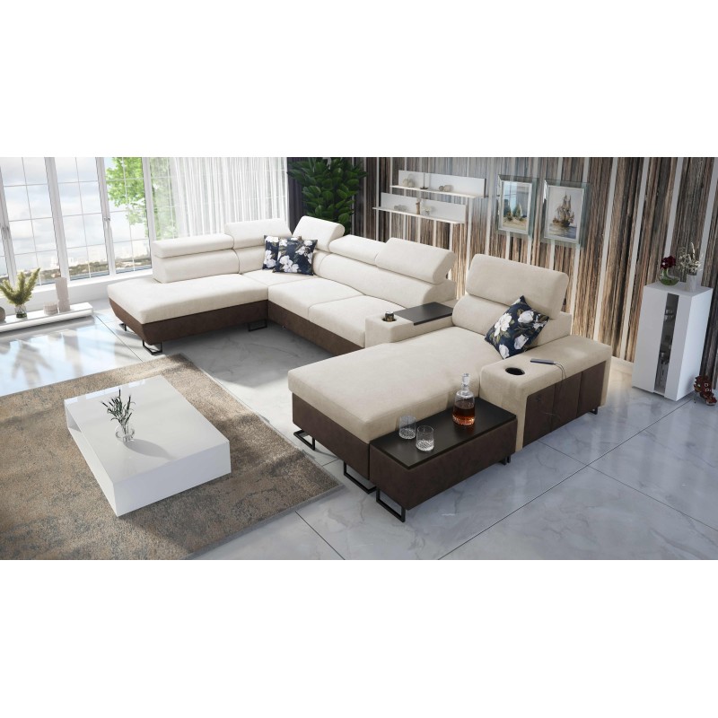 U-Shaped Prestige V Sectional Sofa with Sleeping Function and USB Port | High-Quality Furniture U-Shaped Prestige V Sectional Sofa with Sleeping Function and USB Port | High-Quality Furniture