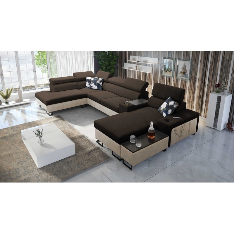 Sofá Esquinero en Forma de U Prestige V con Función de Cama y Puerto USB | Muebles de Alta Calidad Sofá Esquinero en Forma de U Prestige V con Función de Cama y Puerto USB | Muebles de Alta Calidad