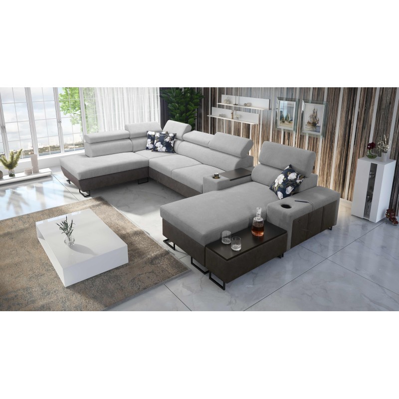 U-Shaped Prestige V Sectional Sofa with Sleeping Function and USB Port | High-Quality Furniture U-Shaped Prestige V Sectional Sofa with Sleeping Function and USB Port | High-Quality Furniture