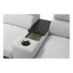 Narożnik w kształcie U Prestige V z funkcją spania i portem usb tkanina Freya 210.23 + Tauro 8207 Narożnik w kształcie U Prestige V z funkcją spania i portem usb tkanina Freya 210.23 + Tauro 8207