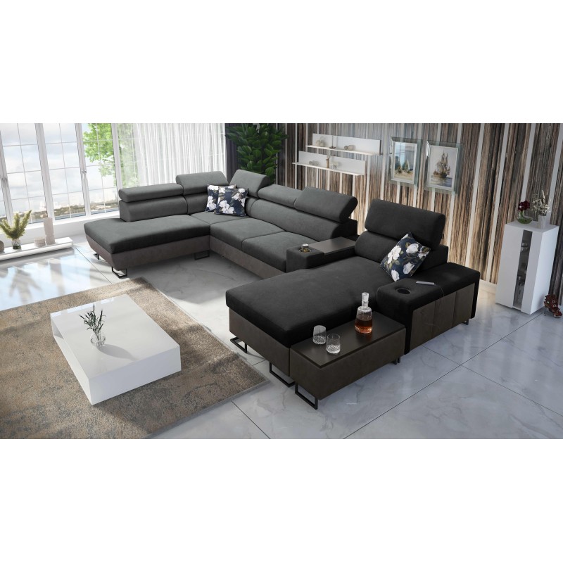 U-Shaped Prestige V Sectional Sofa with Sleeping Function and USB Port | High-Quality Furniture U-Shaped Prestige V Sectional Sofa with Sleeping Function and USB Port | High-Quality Furniture