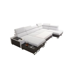 U-shaped Prestige VI corner sofa with a sleeping function, Soft to the touch, Freya 210.23 + Tauro 8207, USB port - Luxury in yo U-shaped Prestige VI corner sofa with a sleeping function, Soft to the touch, Freya 210.23 + Tauro 8207, USB port - Luxury in yo