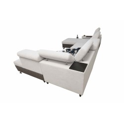 Prestige VI U-shaped sectional sofa with sleeping function, Soft to the touch, Freya 210.24 + Tauro 8207, USB port - Luxury in y Prestige VI U-shaped sectional sofa with sleeping function, Soft to the touch, Freya 210.24 + Tauro 8207, USB port - Luxury in y