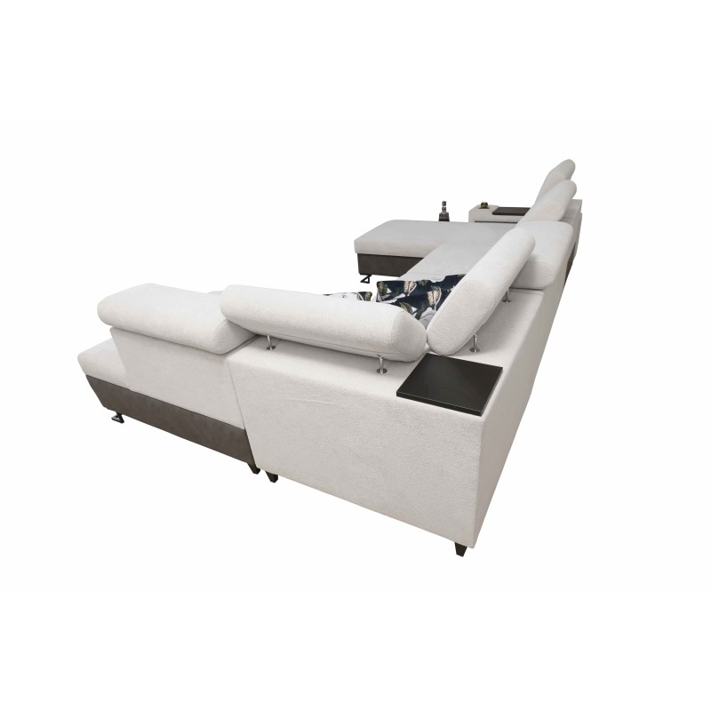 Prestige VI U-shaped sectional sofa with sleeping function, Soft to the touch, Freya 210.24 + Tauro 8207, USB port - Luxury in y Prestige VI U-shaped sectional sofa with sleeping function, Soft to the touch, Freya 210.24 + Tauro 8207, USB port - Luxury in y