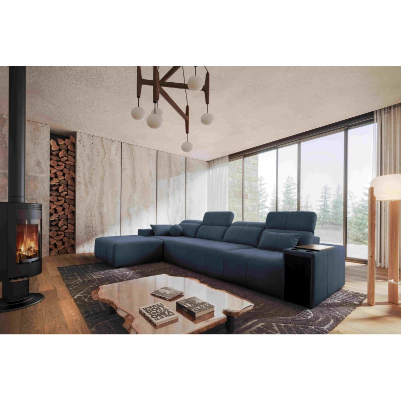 Elegantes Ecksofa Milano XII mit Schlaffunktion - Gewebestoff, Verita 76 Elegantes Ecksofa Milano XII mit Schlaffunktion - Gewebestoff, Verita 76