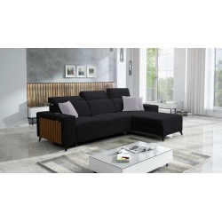 Alto I corner sofa with a sleeping function and adjustable headrests in Plecionka fabric, Sawana 14 | Your Ideal Furniture