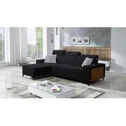 Alto I corner sofa with a sleeping function and adjustable headrests in Plecionka fabric, Sawana 14 | Your Ideal Furniture