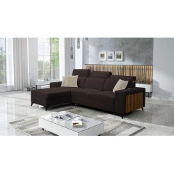 Alto I Corner Sofa with Sleeping Function and Adjustable Headrests in Plecionka Fabric, Sawana 26 | Your Perfect Furniture