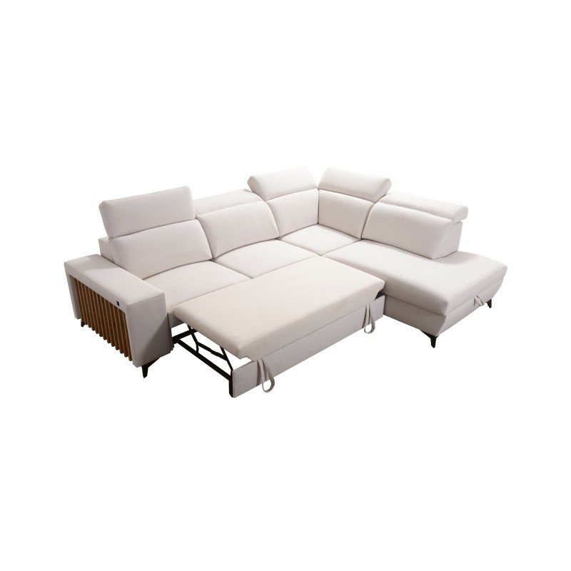Alto VII corner sofa with slats, sleeping function, and adjustable features. Alto VII corner sofa with slats, sleeping function, and adjustable features.
