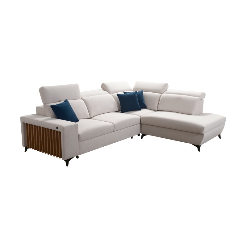 Alto VII corner sofa with slats, sleeping function, and adjustable features. Alto VII corner sofa with slats, sleeping function, and adjustable features.