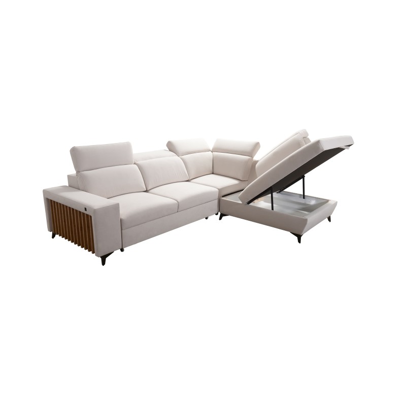 Alto VII corner sofa with slats, sleeping function, and adjustable features. Alto VII corner sofa with slats, sleeping function, and adjustable features.