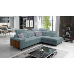 Alto VII corner sofa with slats, sleeping function, and adjustable features.