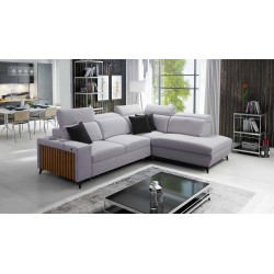 Alto VII corner sofa with slats, sleeping function, and adjustable features.
