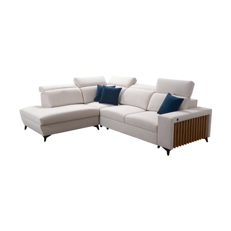 Alto VII corner sofa with slats, sleeping function, and adjustable features. Alto VII corner sofa with slats, sleeping function, and adjustable features.