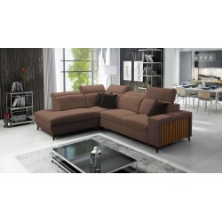 Alto VII corner sofa with slats, sleeping function, and adjustable features.