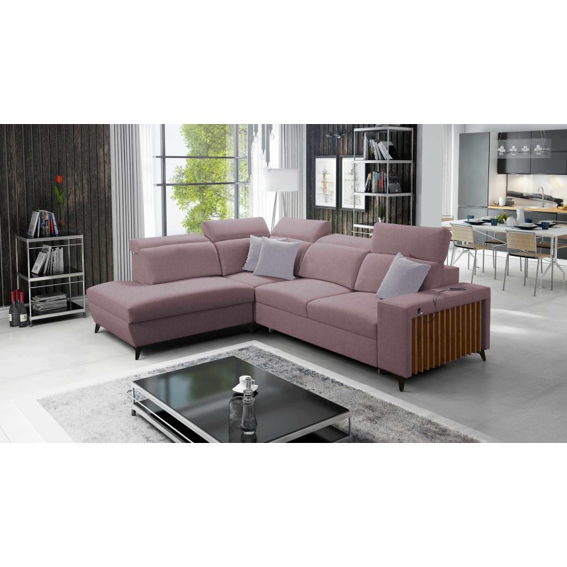 Alto VII corner sofa with slats, sleeping function, and adjustable features. Alto VII corner sofa with slats, sleeping function, and adjustable features.