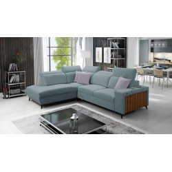Alto VII corner sofa with slats, sleeping function, and adjustable features.