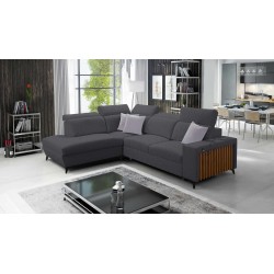 Alto VII corner sofa with slats, sleeping function, and adjustable features.