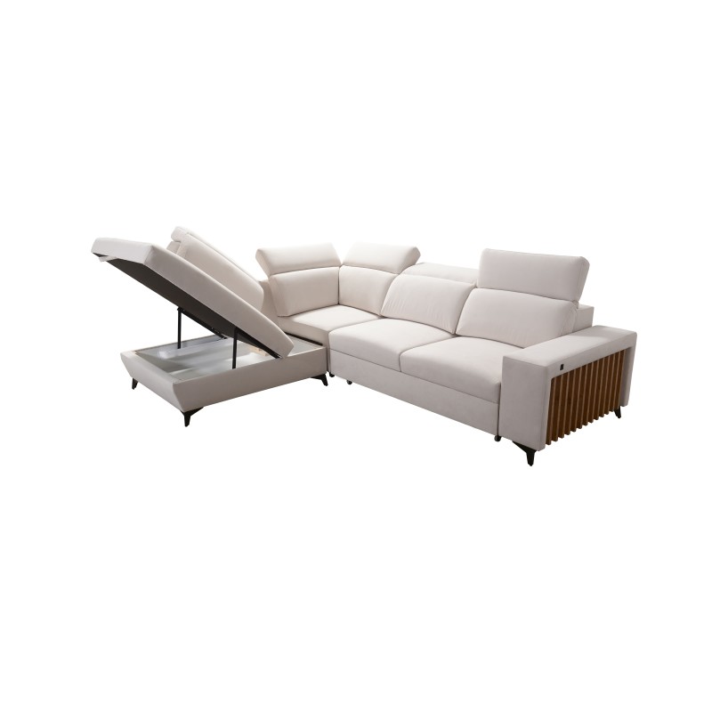 Alto VII corner sofa with slats, sleeping function, and adjustable features. Alto VII corner sofa with slats, sleeping function, and adjustable features.