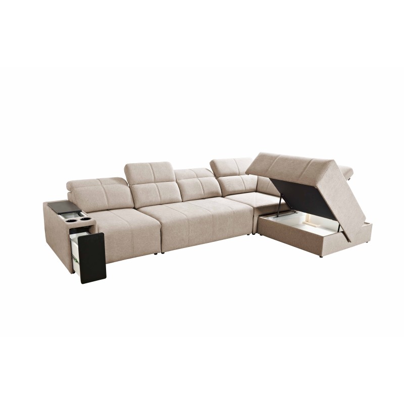 Elegante Sofá Esquinero 'Milano XI Mix' de Tela Tejida, Verita 88 Elegante Sofá Esquinero 'Milano XI Mix' de Tela Tejida, Verita 88