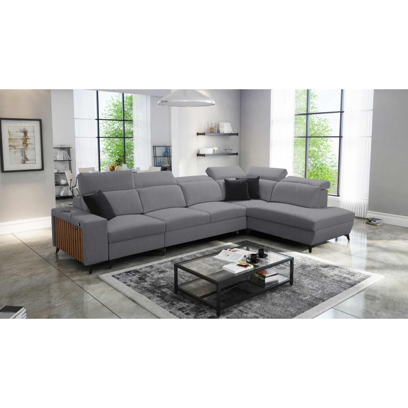 Sofá esquinero Alto XI con lamas y función de cama - Elegancia y funcionalidad en uno. Sofá esquinero Alto XI con lamas y función de cama - Elegancia y funcionalidad en uno.