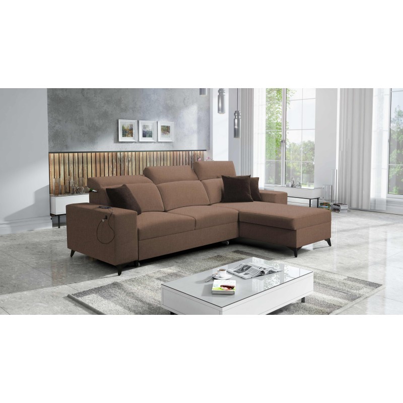 Corner sofa Alto I mix I with a sleeping function and adjustable headrests - Weave, Sawana 25 Corner sofa Alto I mix I with a sleeping function and adjustable headrests - Weave, Sawana 25