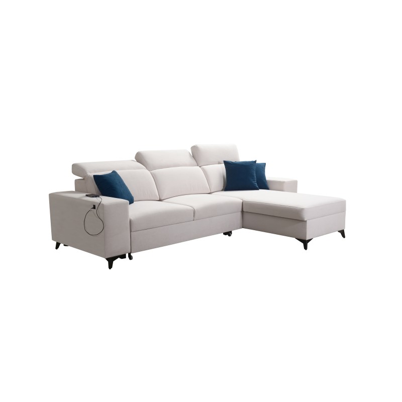 Alto I mix I corner sofa with a sleeping function and adjustable headrests - Plecionka, Sawana 26 Alto I mix I corner sofa with a sleeping function and adjustable headrests - Plecionka, Sawana 26