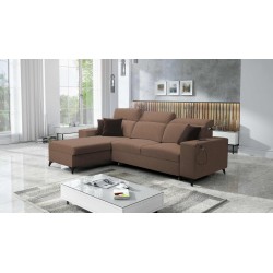 Corner sofa Alto I mix I with a sleeping function and adjustable headrests - Weave, Sawana 25