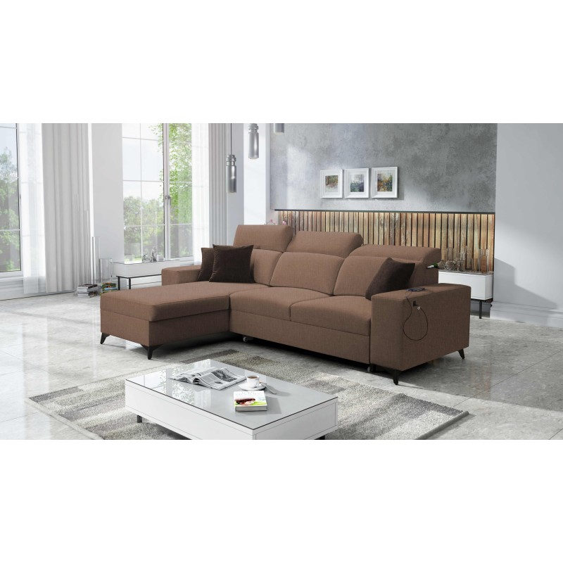 Corner sofa Alto I mix I with a sleeping function and adjustable headrests - Weave, Sawana 25 Corner sofa Alto I mix I with a sleeping function and adjustable headrests - Weave, Sawana 25