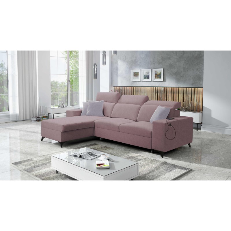 Ecksofa Alto I Mix I mit Schlaffunktion und verstellbaren Kopfstützen - Gewebe, Sawana 61 Ecksofa Alto I Mix I mit Schlaffunktion und verstellbaren Kopfstützen - Gewebe, Sawana 61