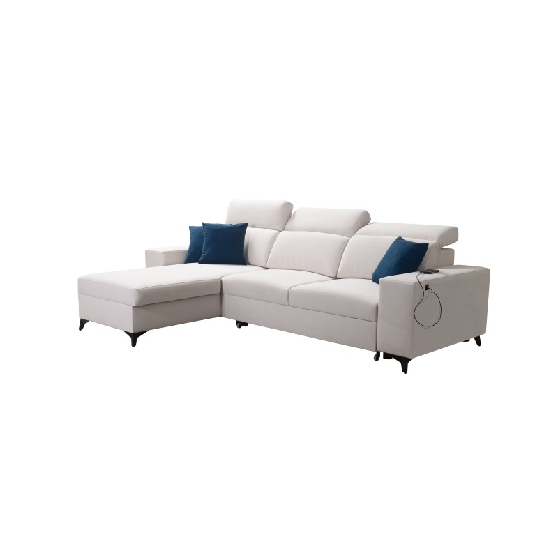 Alto I corner sofa mix I with a sleeping function and adjustable headrests - Plecionka, Sawana 72 Alto I corner sofa mix I with a sleeping function and adjustable headrests - Plecionka, Sawana 72